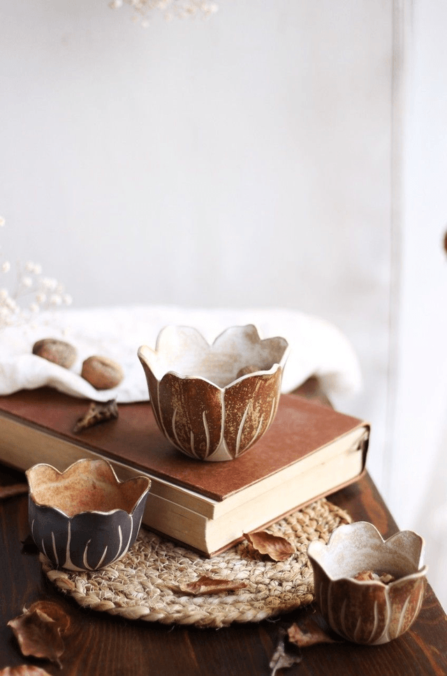 Coupelle Fleur brune