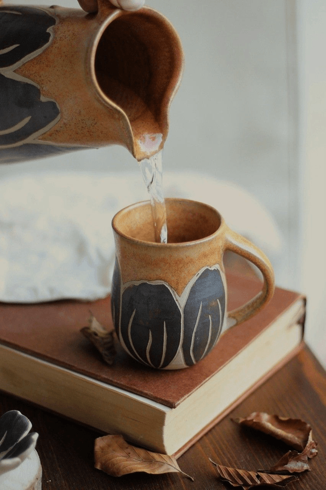 Tasse 20cl "tulipe noire"
