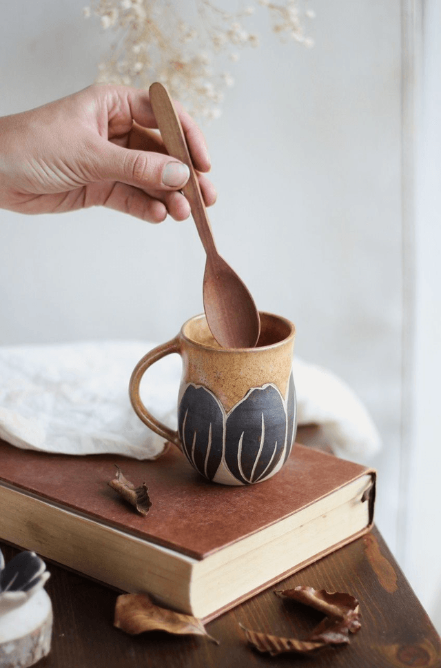 Tasse 20cl "tulipe noire"