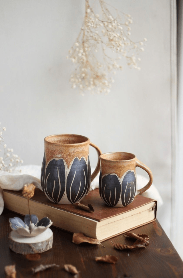 Tasse "tulipe noire" 35cl