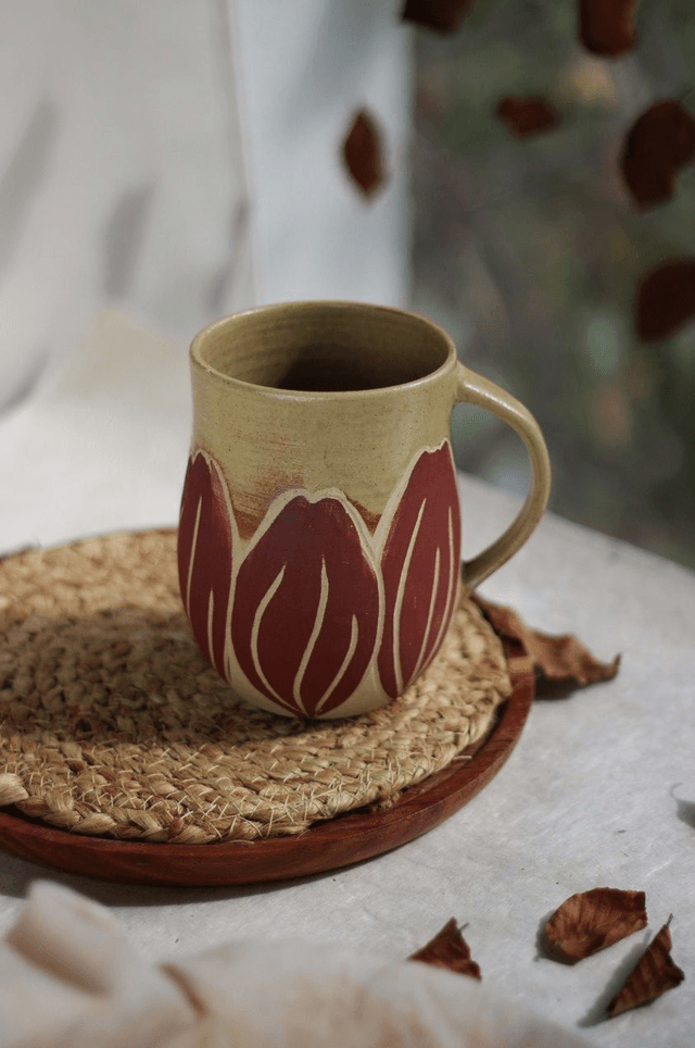 Tasse "tulipe rouge" 35cl