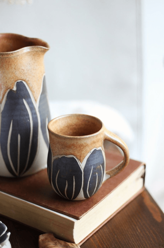 Tasse 20cl "tulipe noire"