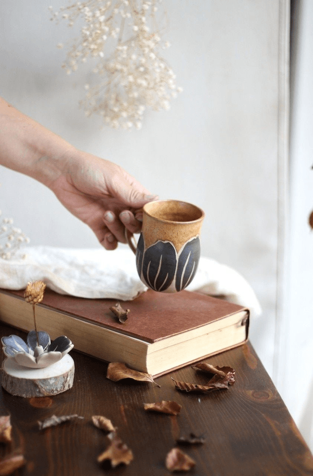 Tasse 20cl "tulipe noire"