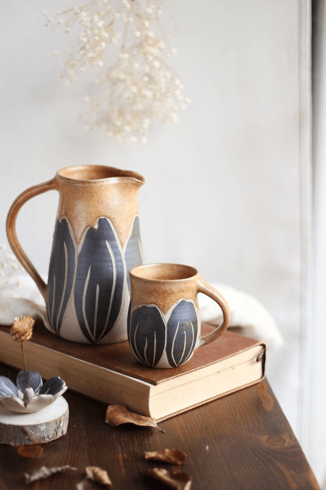 Tasse 20cl "tulipe noire"