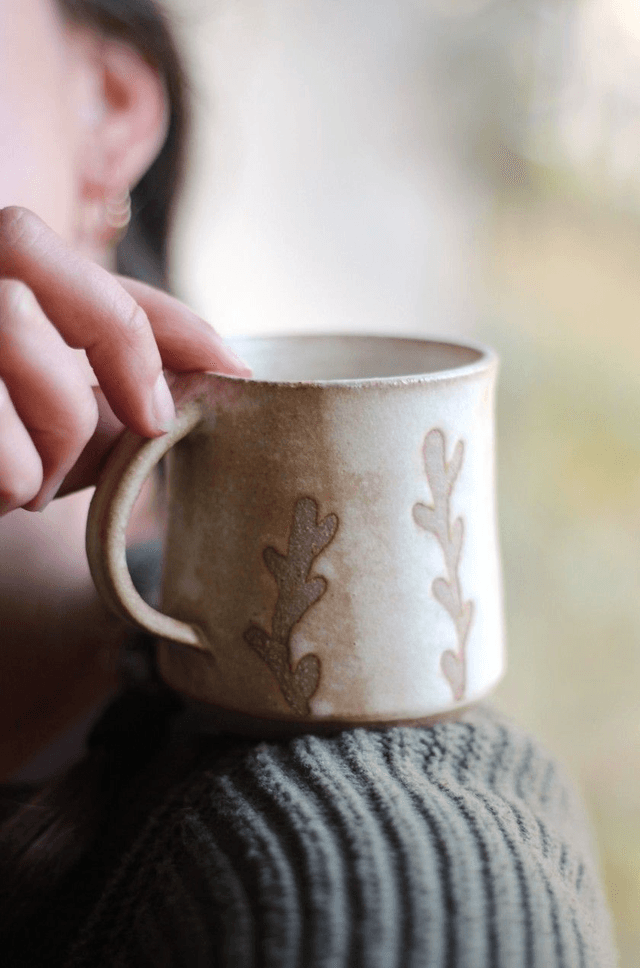 Tasse blanche "brindilles" 20cl